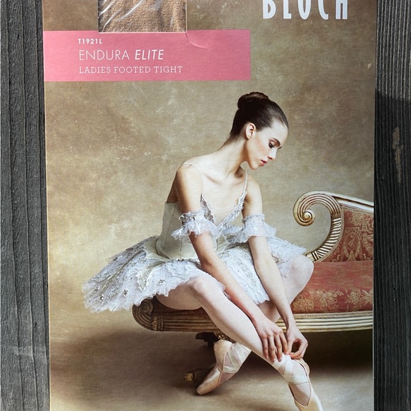 Bloch Endura Elite Ladies Footed Tight ~ SZ L/XL ~ LIGHT TAN ~ 2 PAIRS - Picture 7 of 8